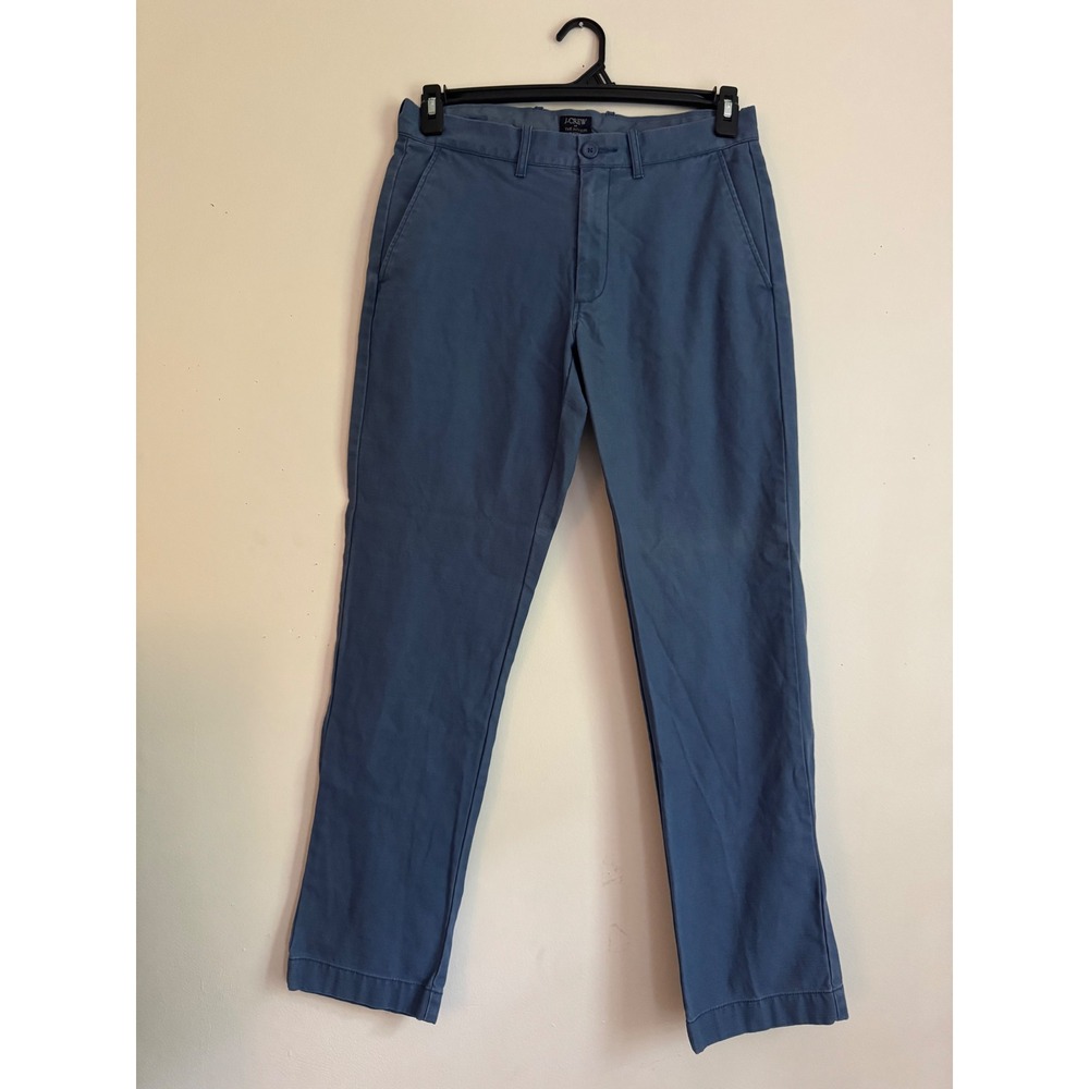 J.Crew The Sutton Blue Cotton Chino Pants Mens 30x30 E7445 Straight Leg